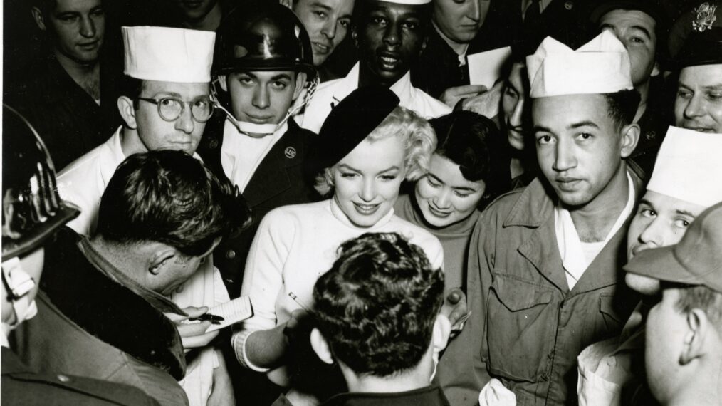 Marilyn Monroe during her USO tour, Korea, February 1954. -