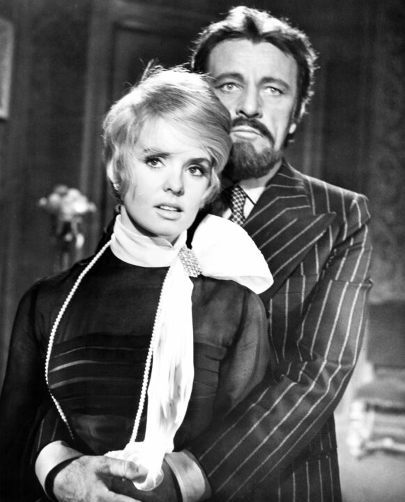 BLUEBEARD, from left, Joey Heatherton, Richard Burton, 1972