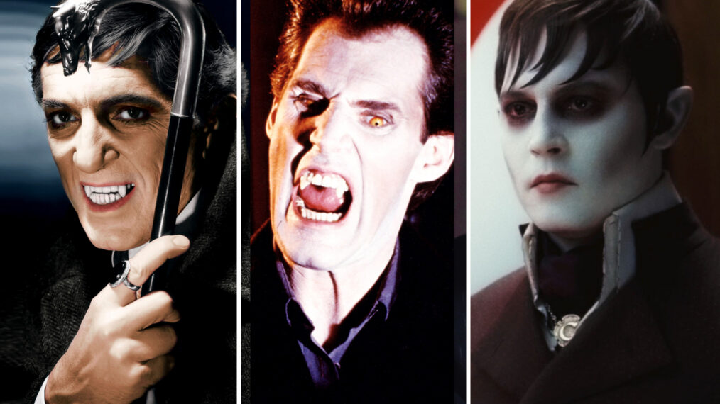DARK SHADOWS, Johnny Depp, 2012. ph: Peter Mountain/©Warner Bros. Pictures/Courtesy Everett Collection; DARK SHADOWS, Ben Cross, 1991, © NBC/courtesy Everett Collection; DARK SHADOWS, Jonathan Frid, 1966-71