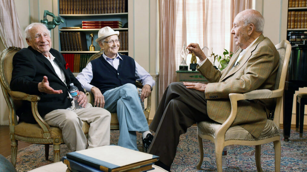 IF YOU'RE NOT IN THE OBIT, EAT BREAKFAST, l-r: Mel Brooks, Norman Lear, Carl Reiner, 2017.