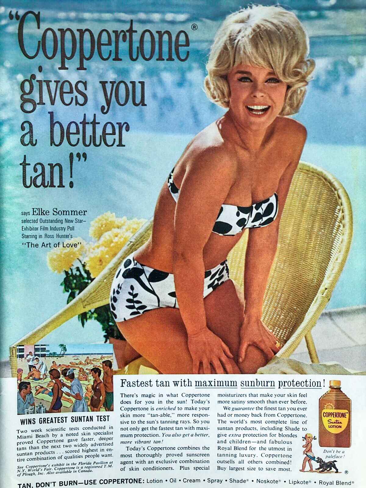 Elke Sommer Coppertone Ad