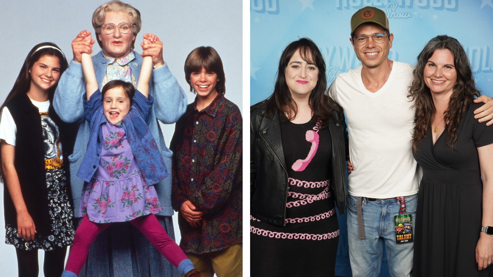 Lisa Jakub, Matthew Lawrence and Mara Wilson from Mrs Doubtfire and from the Hollywood Show in 2026