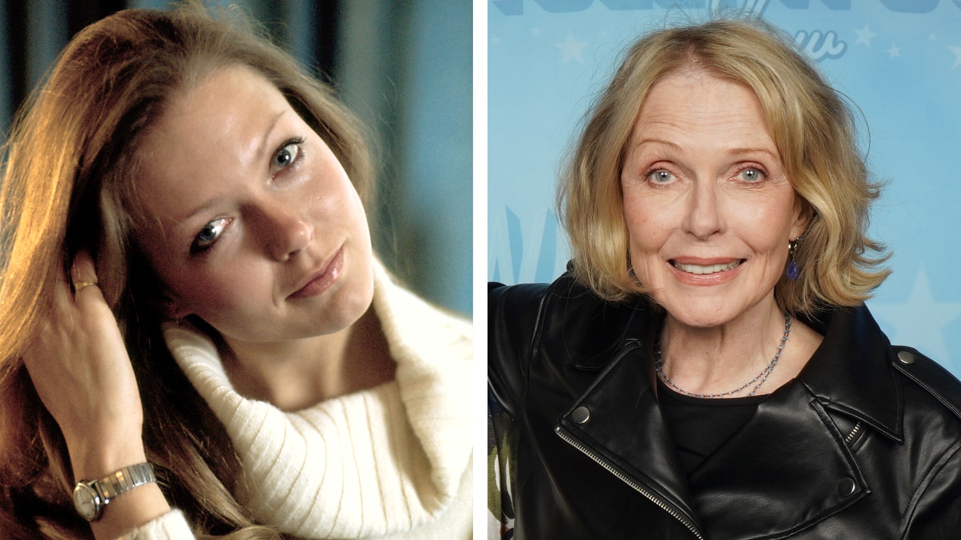 Susan Blakely in the 1970s and in 2026 at the Hollywood Show
