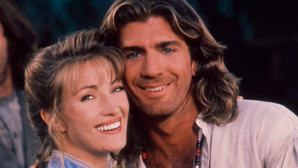 Jane Seymour, Joe Lando as Michaela and Sully in 'Dr. Quinn, Medicine Woman'