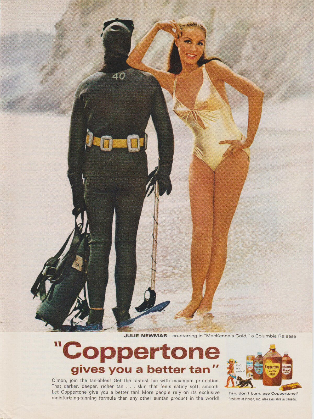 Julie Newmar Coppertone Ad