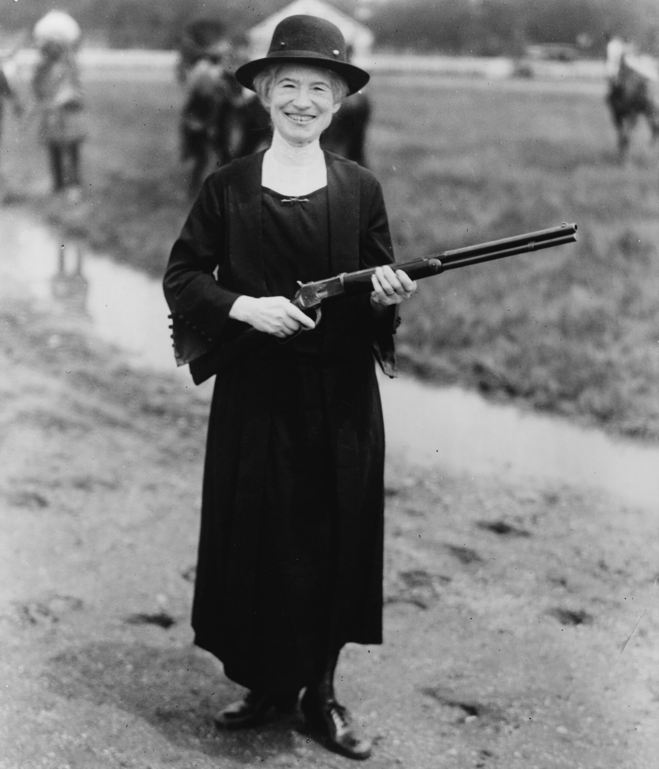 Annie Oakley, with gun Buffalo Bill gave her