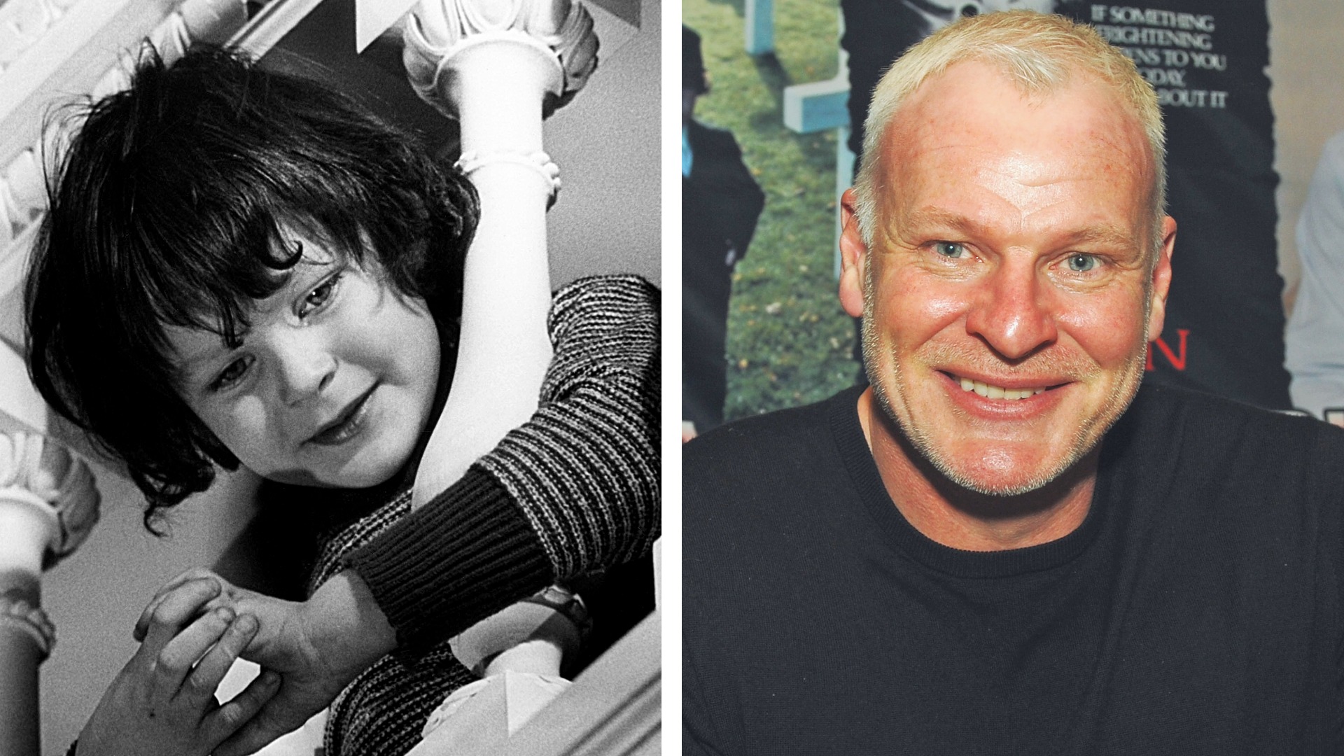 The Omen (1976) now and then picture of Harvey Stevens who played Damien