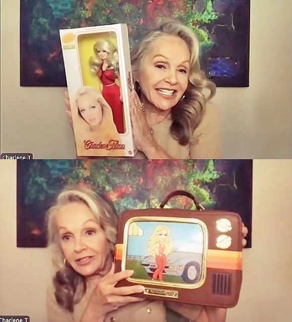 Charlene Tilton shows Dallas Collectibles