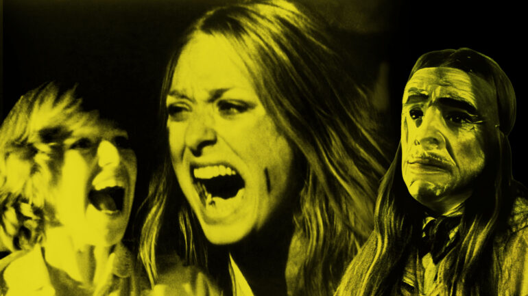 Female Slasher Movies Collage with Friday the 13th, Texas Chain Saw Masacre and Alice Sweet Alic