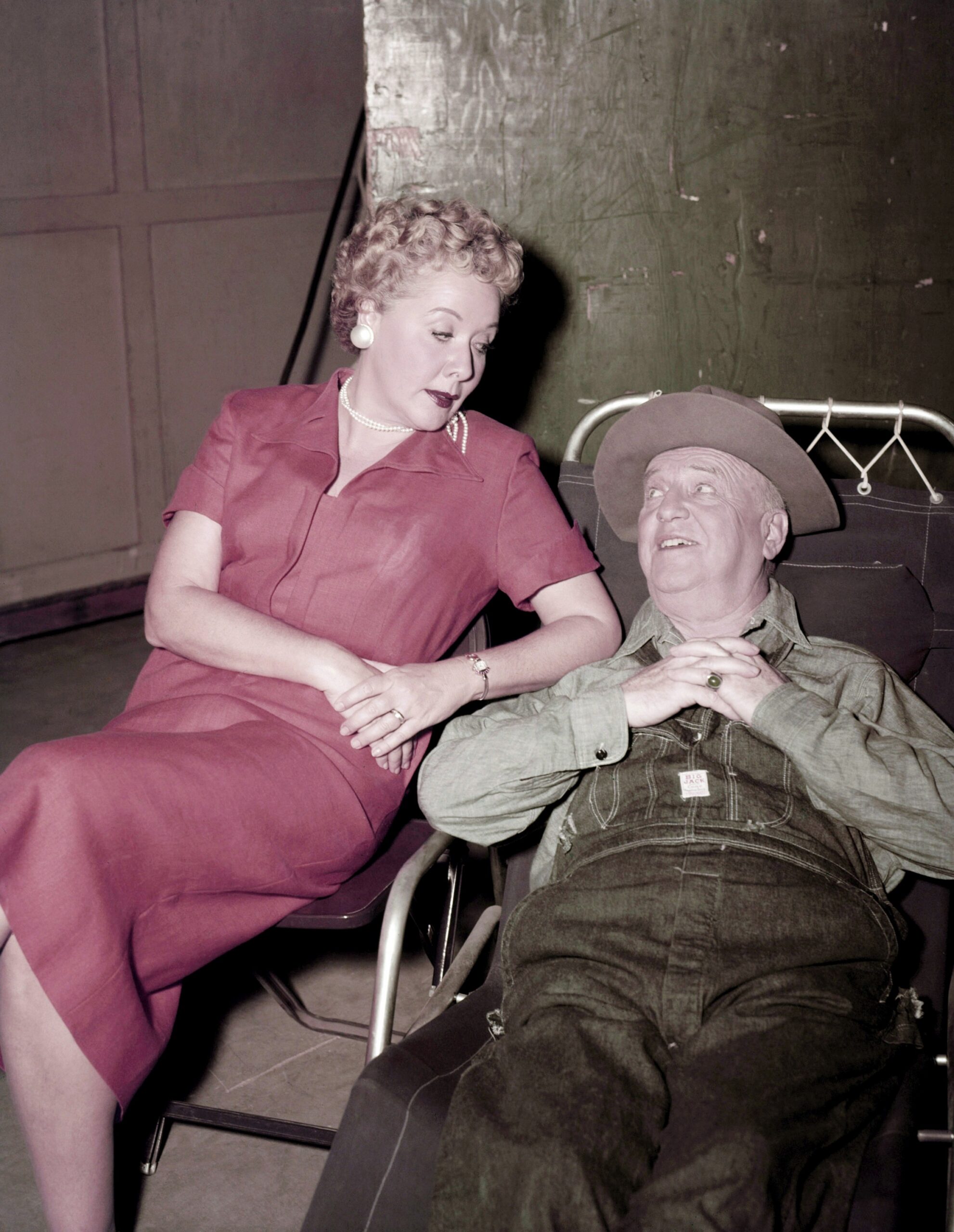 I LOVE LUCY, from left, Vivian Vance, William Frawley, on-set, ca. mid-1950s