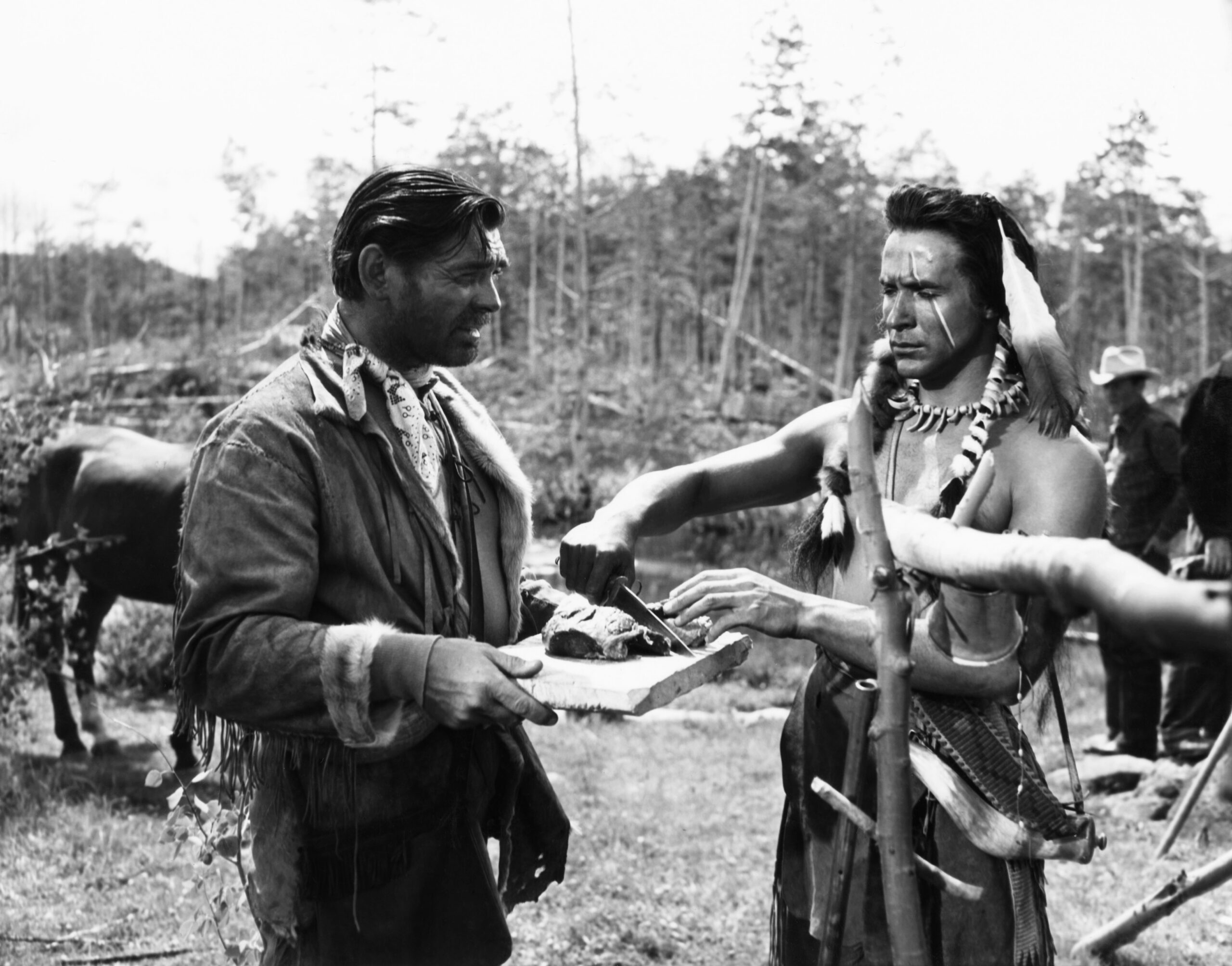 ACROSS THE WIDE MISSOURI, from left, Clark Gable, Ricardo Montalban, 1951