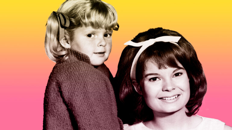AnissaJones and Kathy Garver in Family Affair graphic