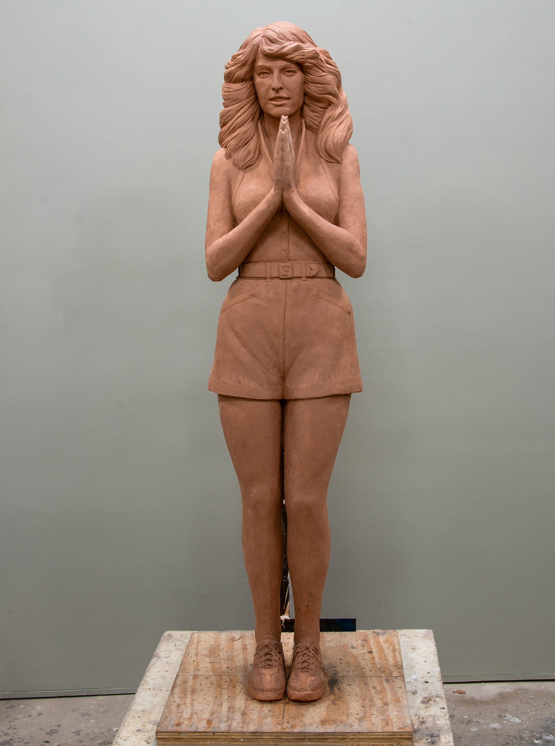 Farrah Fawcett Praying sculpture