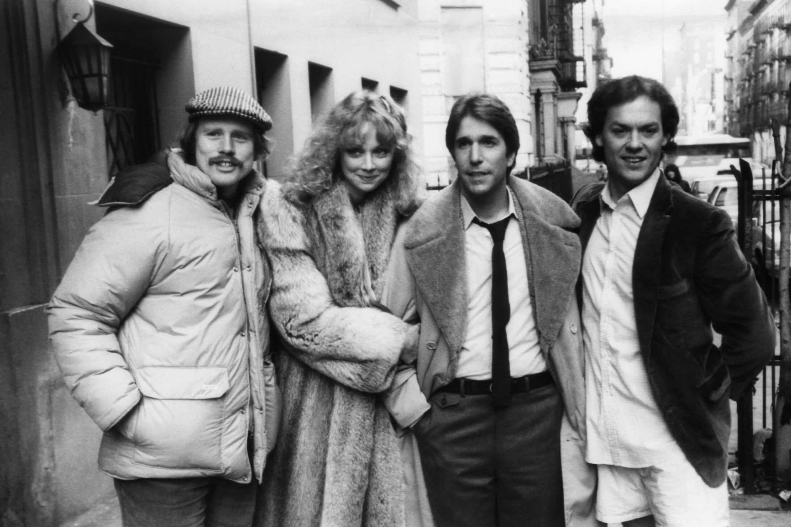 NIGHT SHIFT director Ron Howard, Shelley Long, Henry Winkler, Michael Keaton, 1982,