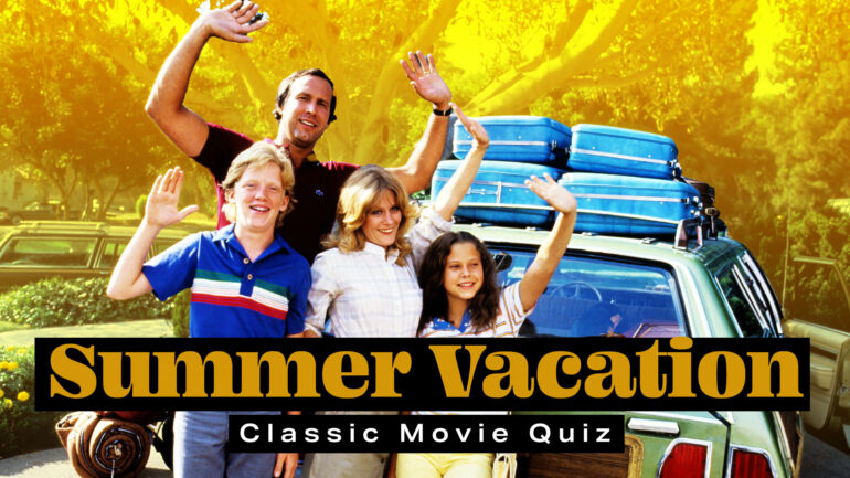 Summer vacation classic movie quiz graphic