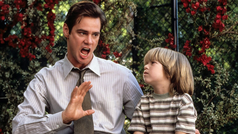 Jim Carrey and Justin Cooper in 'Liar Liar'