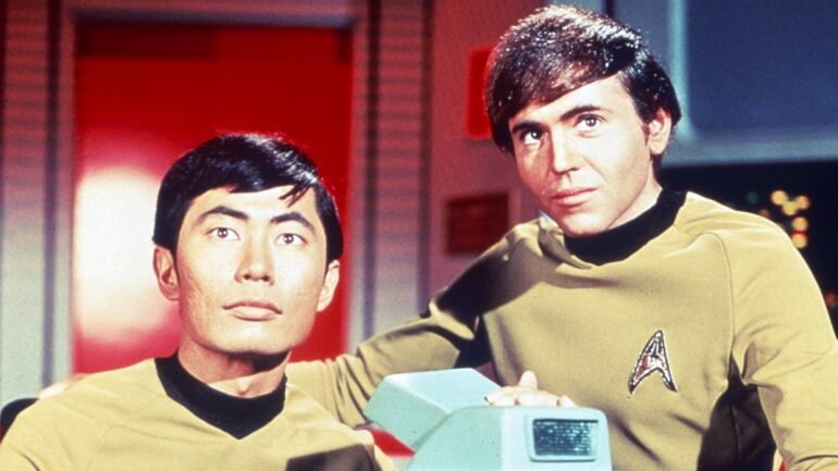 STAR TREK, from left: George Takei, Walter Koenig, 1966-69.