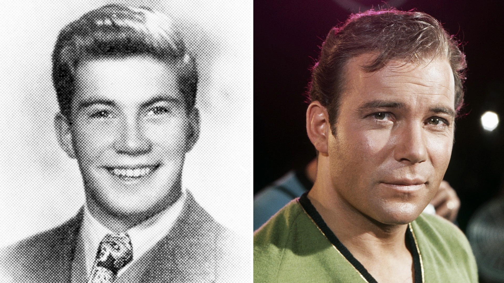 William shatner Highschool photo and in Star Trek