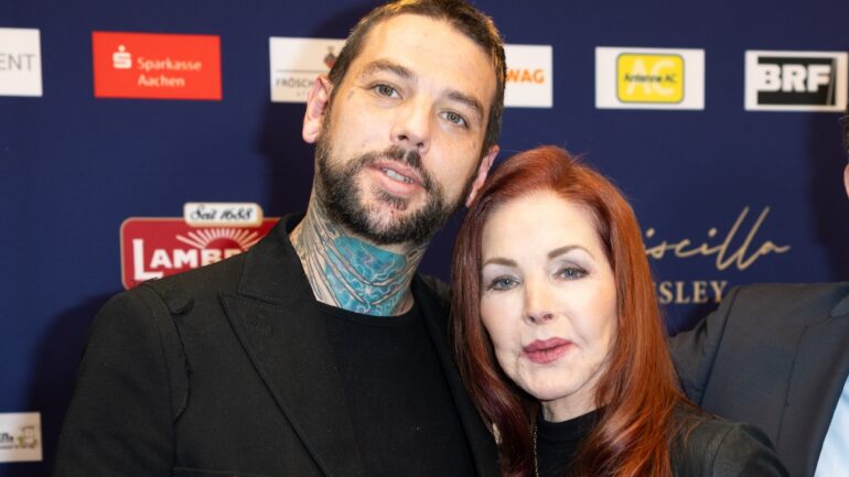 Priscilla Presley with her son Navarone Garibaldi Garcia
