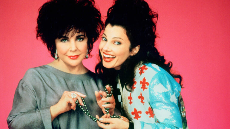 THE NANNY, Elizabeth Taylor, Fran Drescher, 'Where's the Pearls', (Season 3), 1993-99, © CBS / Courtesy: Everett Collection