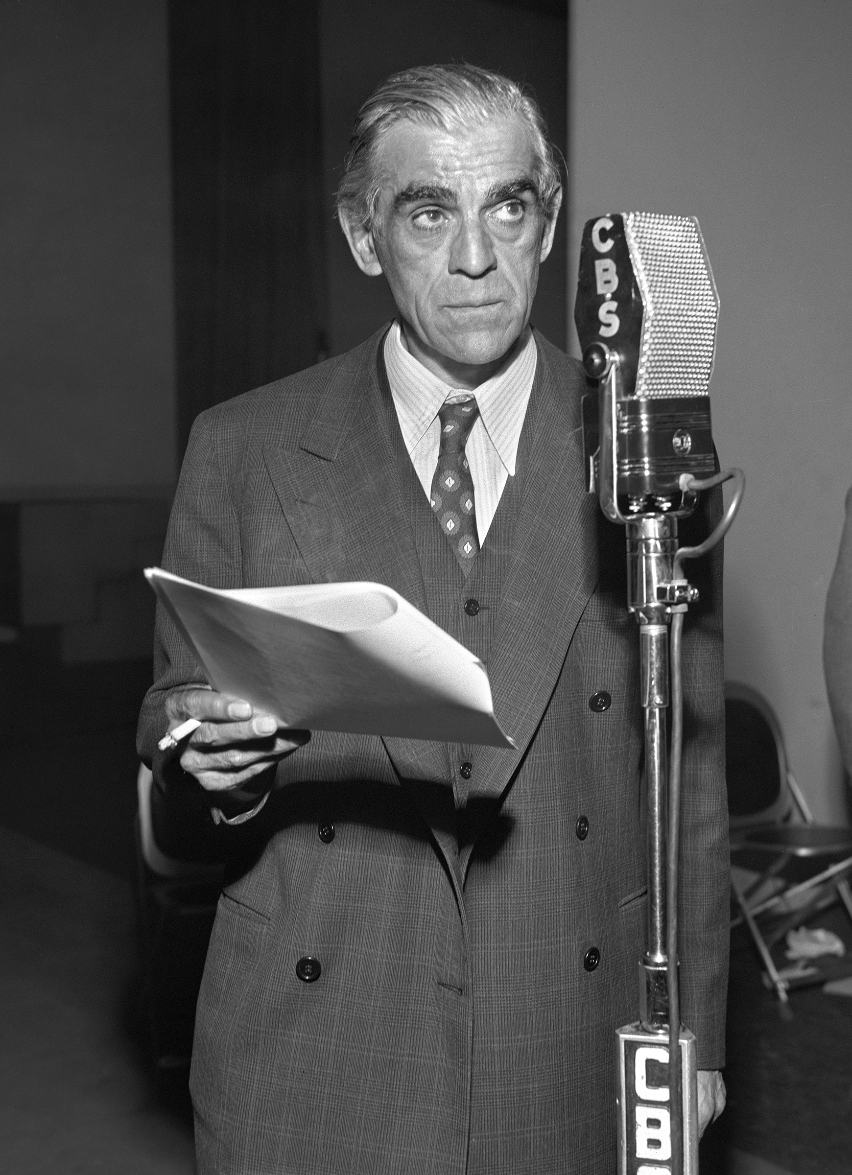 Boris Karloff stars in the CBS Radio program, Suspense, episode "Drury's Bones" on January 25, 1945.