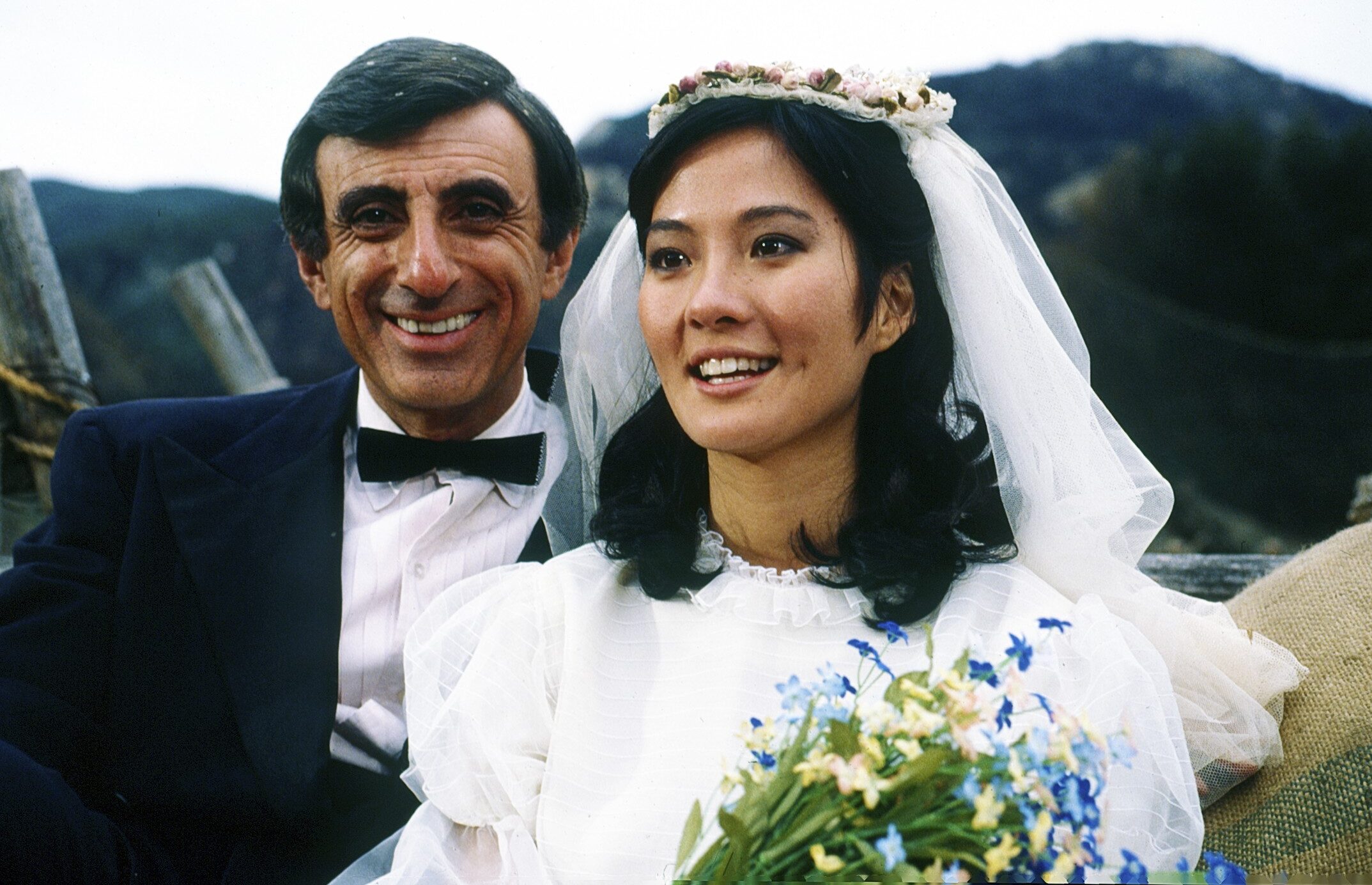 MASH, (aka M*A*S*H*), from left: Jamie Farr, Rosalind Chao, final episode, 'Goodbye, Farewell, and Amen', season 11, ep. 16, aired 2/28/1983, (19721983).
