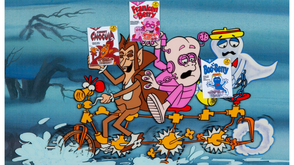 Count Chocula, Frankenberry and Boo Berry TV Commercial Production Cel (Bill Melendez/General Mills, 1973).
