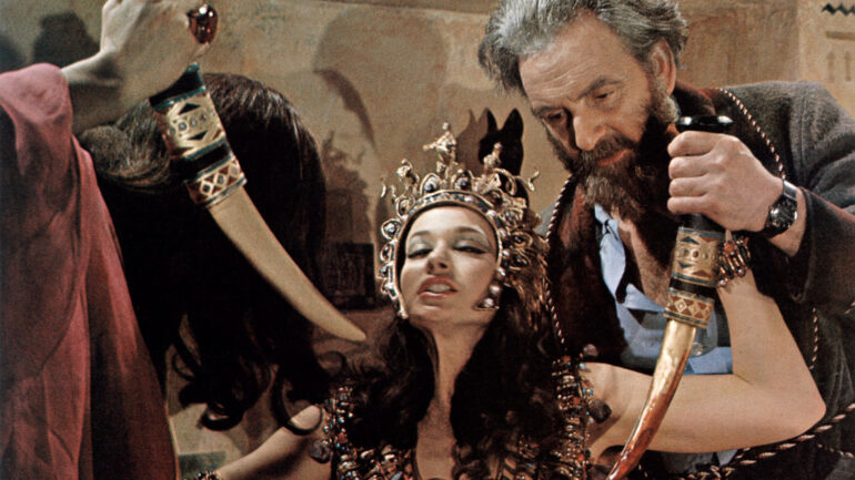 BLOOD FROM THE MUMMY'S TOMB, from left: Valerie Leon, Andrew Keir, 1971